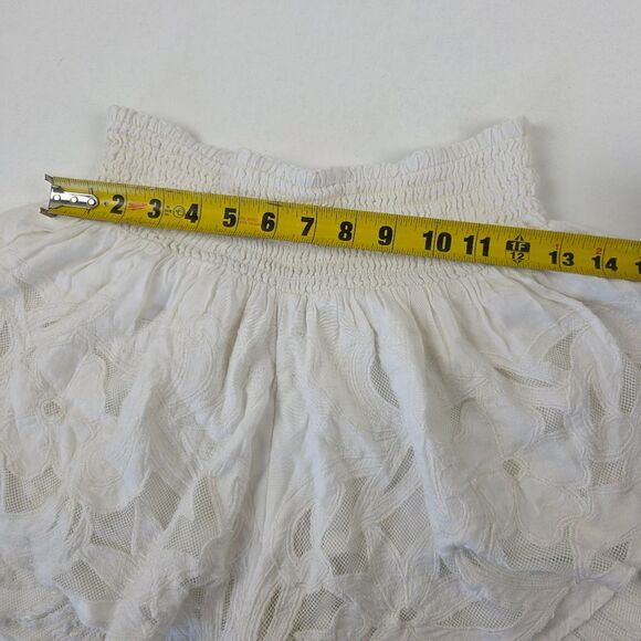 Free People Ivory Floral Lace Shorts Womens Size XS - Picture 8 of 12